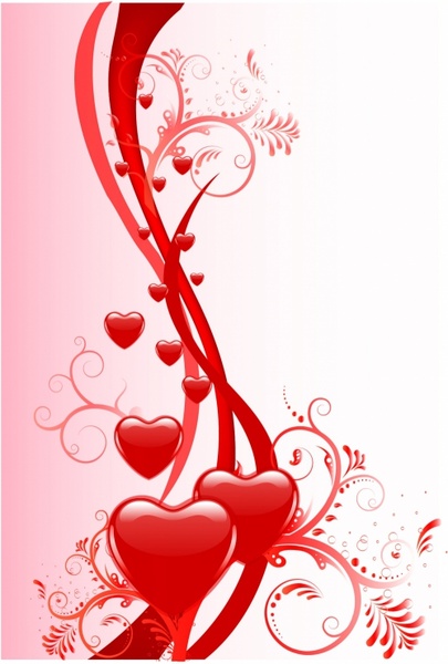 405x600 Valentine Day Background Free Vector In Adobe Illustrator Ai ( .ai