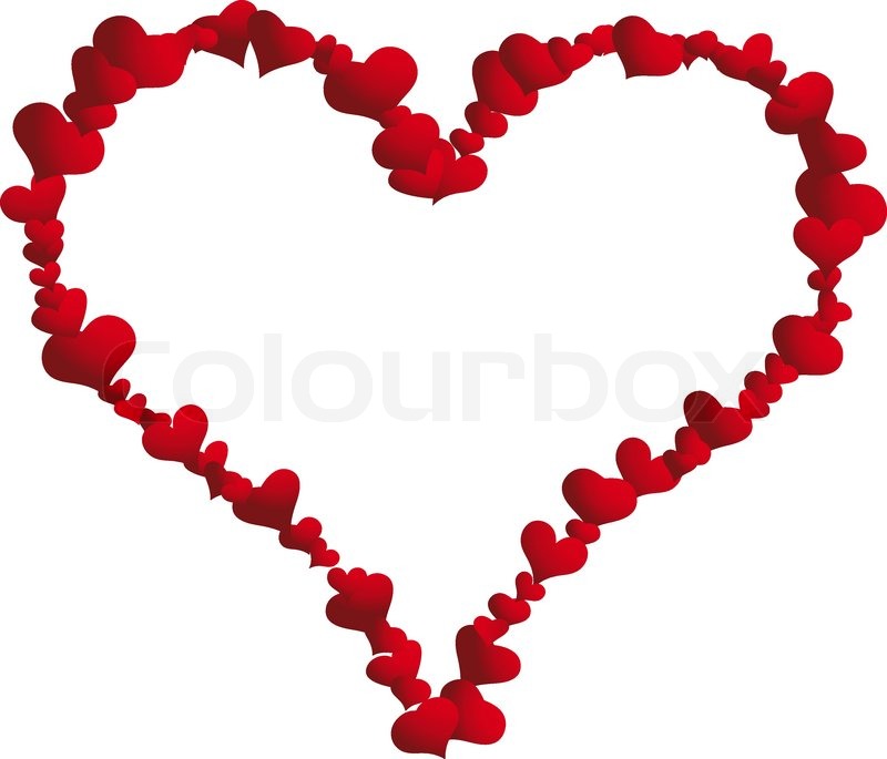 800x685 St. Valentine Day Vector Heart Frame For Design Use Stock Vector