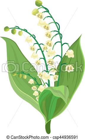 287x470 Lily Of The Valley Icon. Vector Illustration In Flat Design. Eps