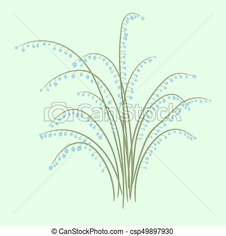 450x470 Spring Bouquet Of Lilies Of The Valley. Vector Illustration