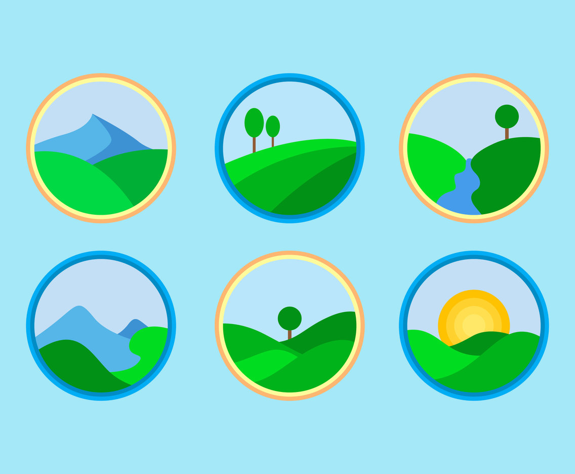 1136x936 Valley Icons Vector Vector Art Amp Graphics