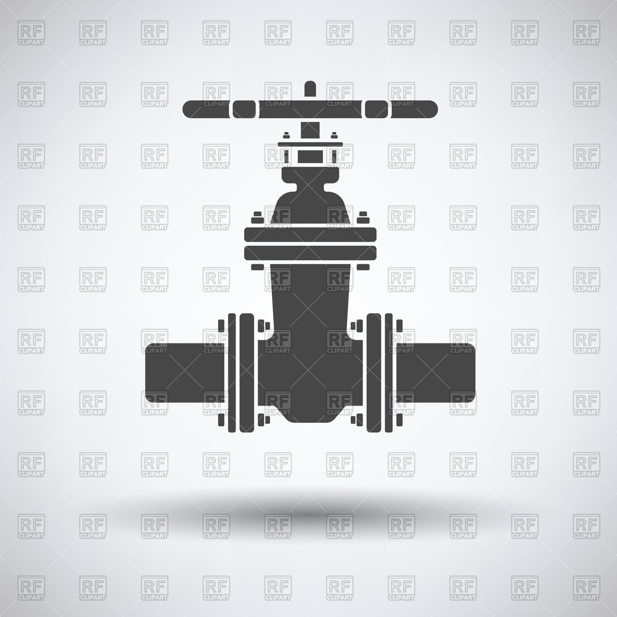 1200x1200 Pipe Valve Icon On Gray Background Vector Image Vector Artwork