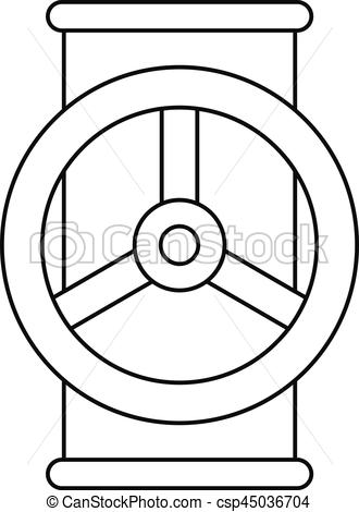 330x470 Valve Icon, Outline Style. Valve Icon. Outline Illustration Of