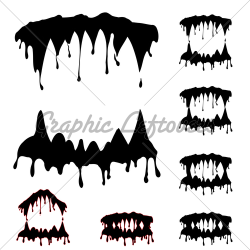 500x500 Vampire Teeth Set Gl Stock Images