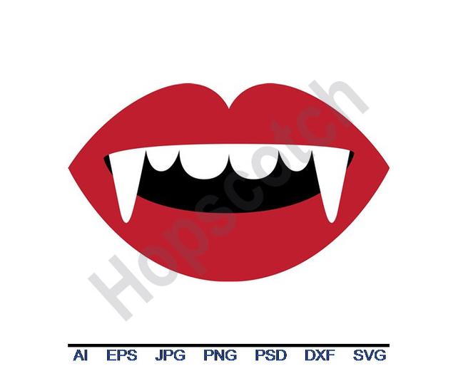642x514 Vampire Teeth Svg Dxf Eps Png Jpg Vector Art Clipart Etsy