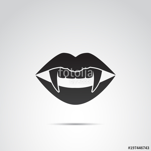 500x500 Vampire Teeth Vector Icon. Stock Image And Royalty Free Vector