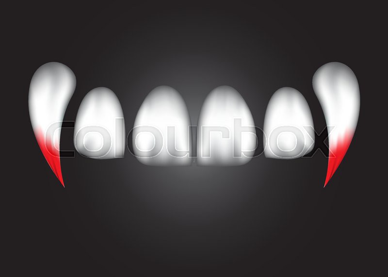 800x571 Vampire Teeth Witk Blood,eps 10. Stock Vector Colourbox