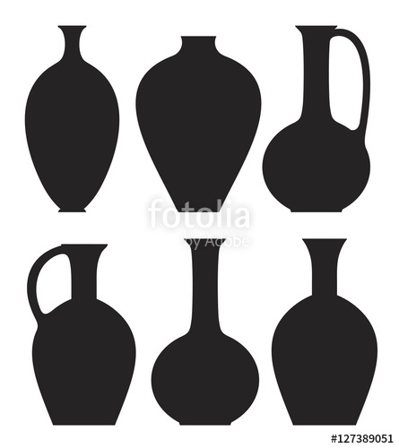 445x500 Vase Silhouette Stock Image And Royalty Free Vector Files On