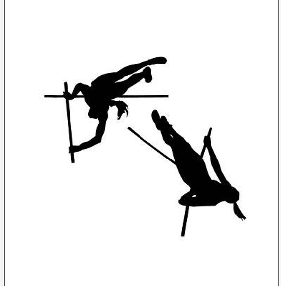 570x581 Track Amp Field Women Pole Vault Vector Clipart Pdf Svg Eps Png Etsy