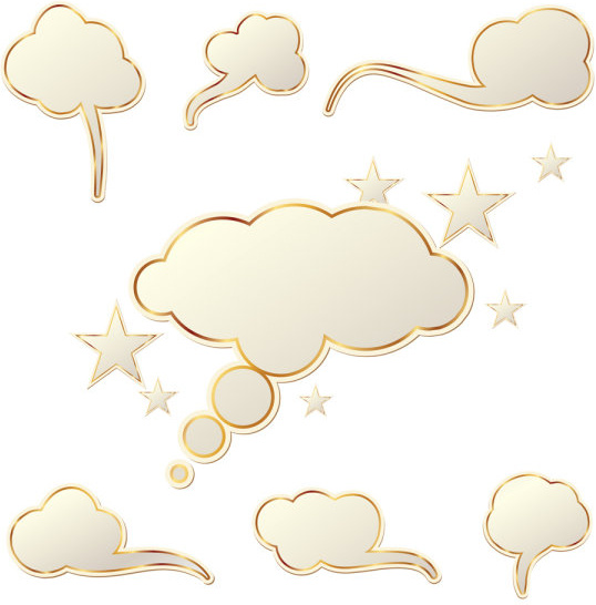 538x546 Cloud Speech Bubbles Vector Free Vector In Adobe Illustrator Ai
