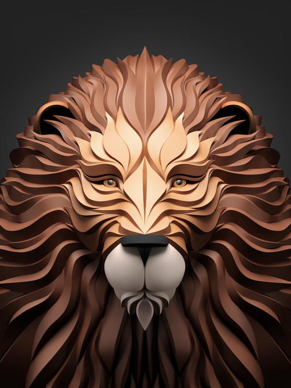 600x800 Designer Creates Striking 3d Vector Portraits Of Animals