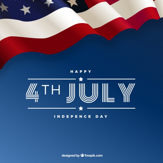 626x626 4th Of July Background With American Elements Vector Free Download