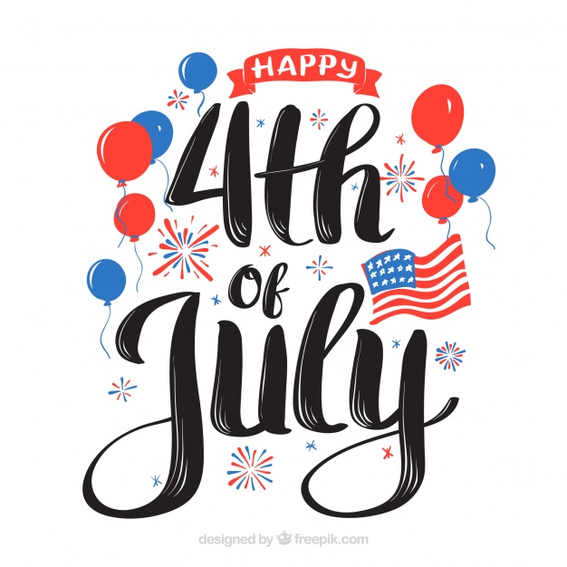 626x626 4th Of July Background With Lettering Vector Free Download