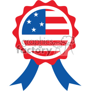 300x300 Royalty Free 4th Of July Award Ribbon Vector Icon 403800 Vector