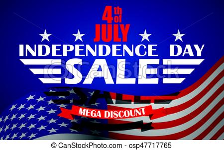 450x301 Vector Fourth Of July Usa Independence Day Sale Background. Design