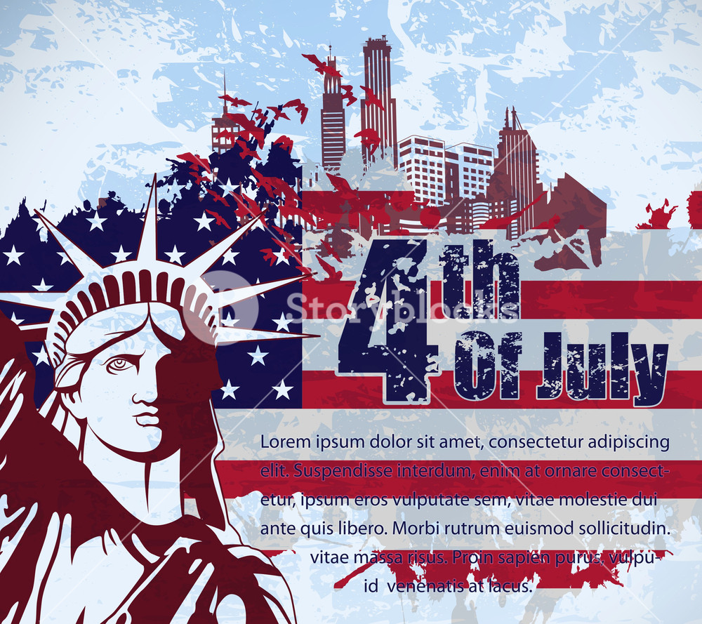 1000x889 4th Of July Vector Illustration Royalty Free Stock Image