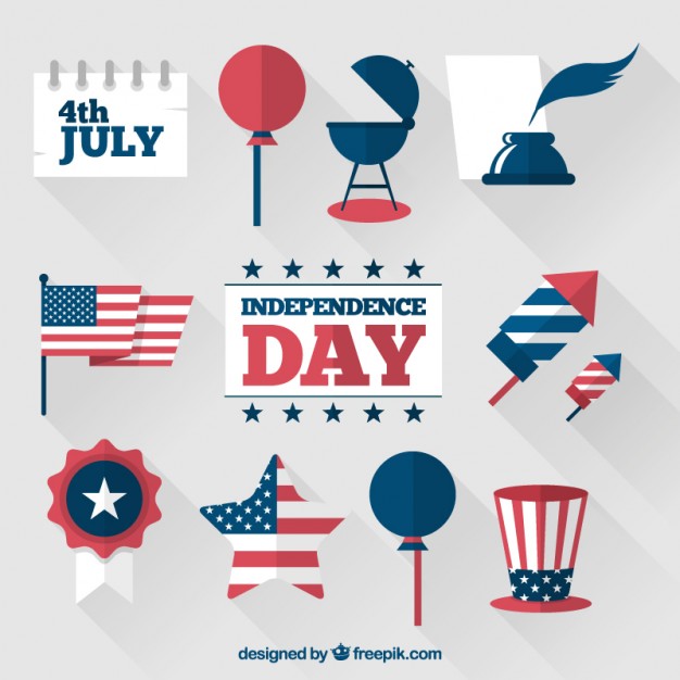 626x626 4th Of July Elements Vector Free Download