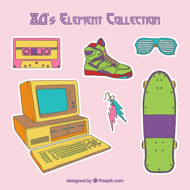 626x626 80s Element Set Vector Free Download