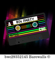 180x195 Art Print Of Vector 80s Party Background Barewalls Posters