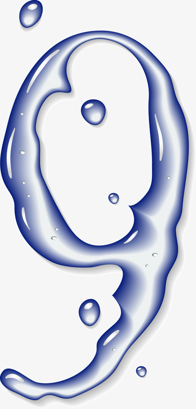650x1351 Creative Digital, 9 Drops, 9, Droplet Number 9, Blue Png And