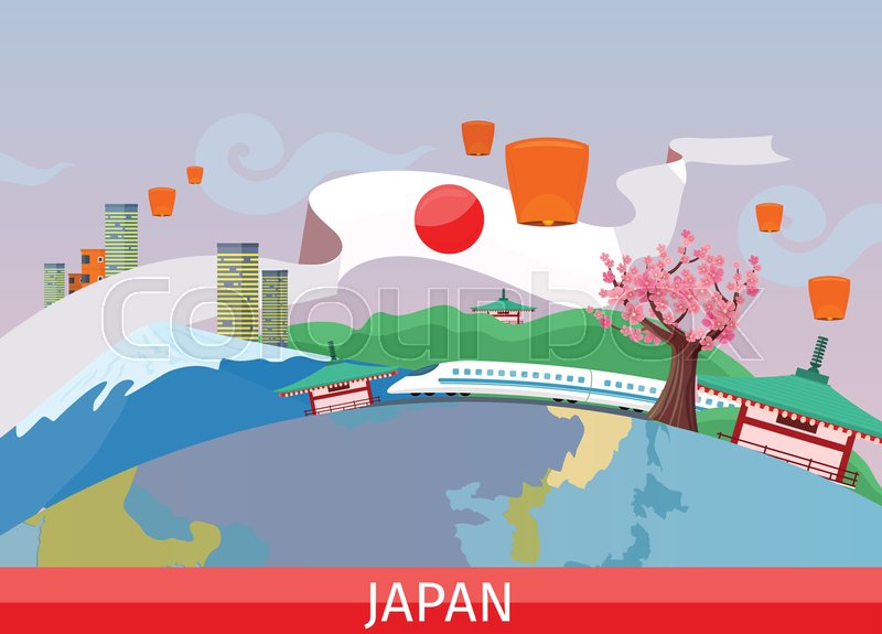 800x575 Japan Vector Concept. Vacation Journey In Asia. Illustration With
