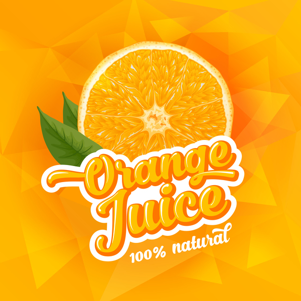 600x600 Orange Juice Ad Poster Template Vector 02 Free Download