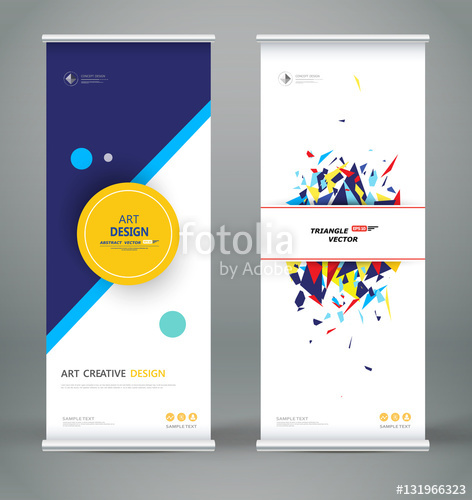 472x500 Abstract Roll Up. Brochure Cover Design. Creative Round Text Frame