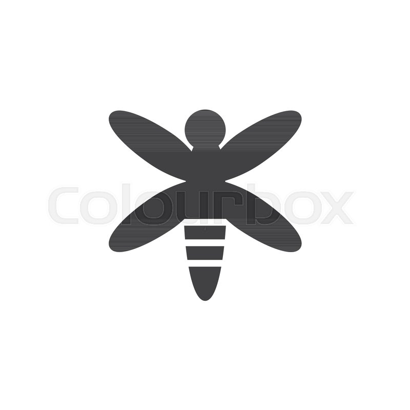 800x800 Dragonfly Vector Icon. Filled Flat Sign For Mobile Concept And Web