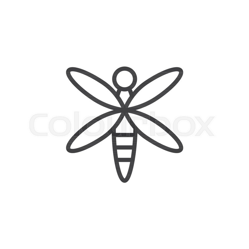800x800 Dragonfly Outline Icon. Linear Style Sign For Mobile Concept And