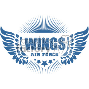 300x300 Royalty Free Air Force Wings Vector Logo Template 403264 Vector