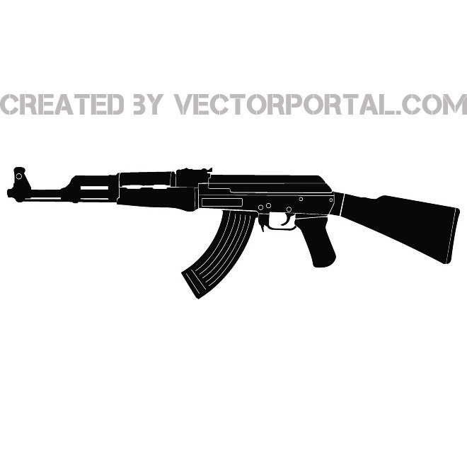 660x660 Ak 47 Free Vector 123freevectors
