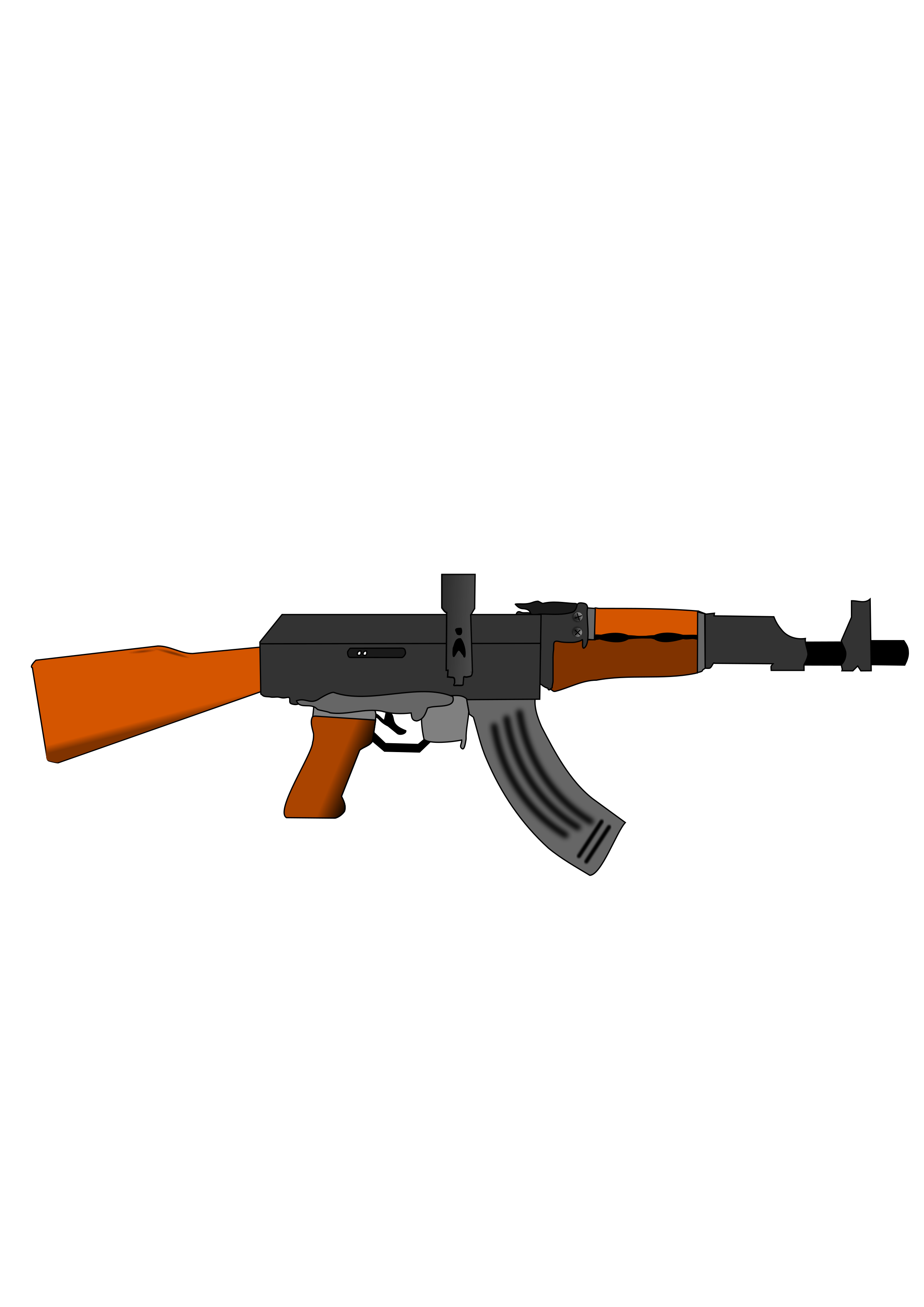 2400x3394 Ak 47 Gun Vector Clipart Image