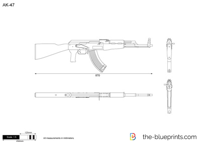400x283 Ak 47 Vector Drawing