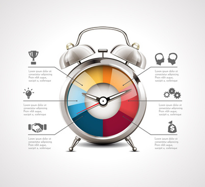 402x368 Alarm Clock Infographics Vector Png Images, Backgrounds And