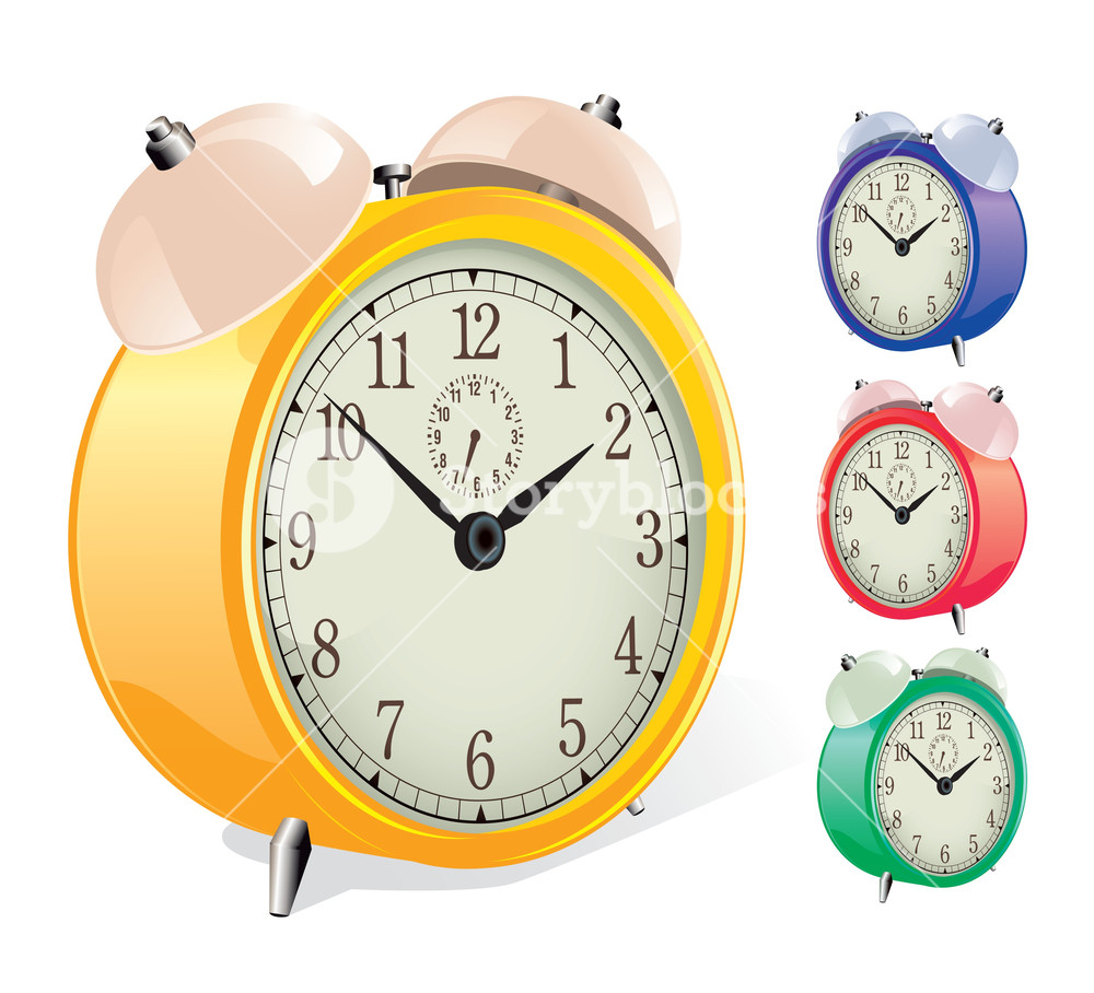 1000x908 Alarm Clock. Vector. Royalty Free Stock Image