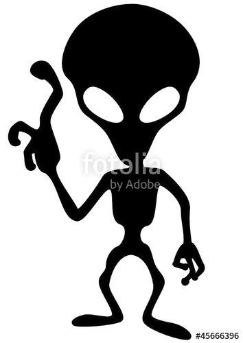 354x500 Alien Silhouette Stock Image And Royalty Free Vector Files On
