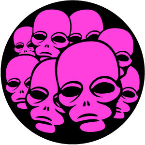 300x300 Pink Alien Faces Vector