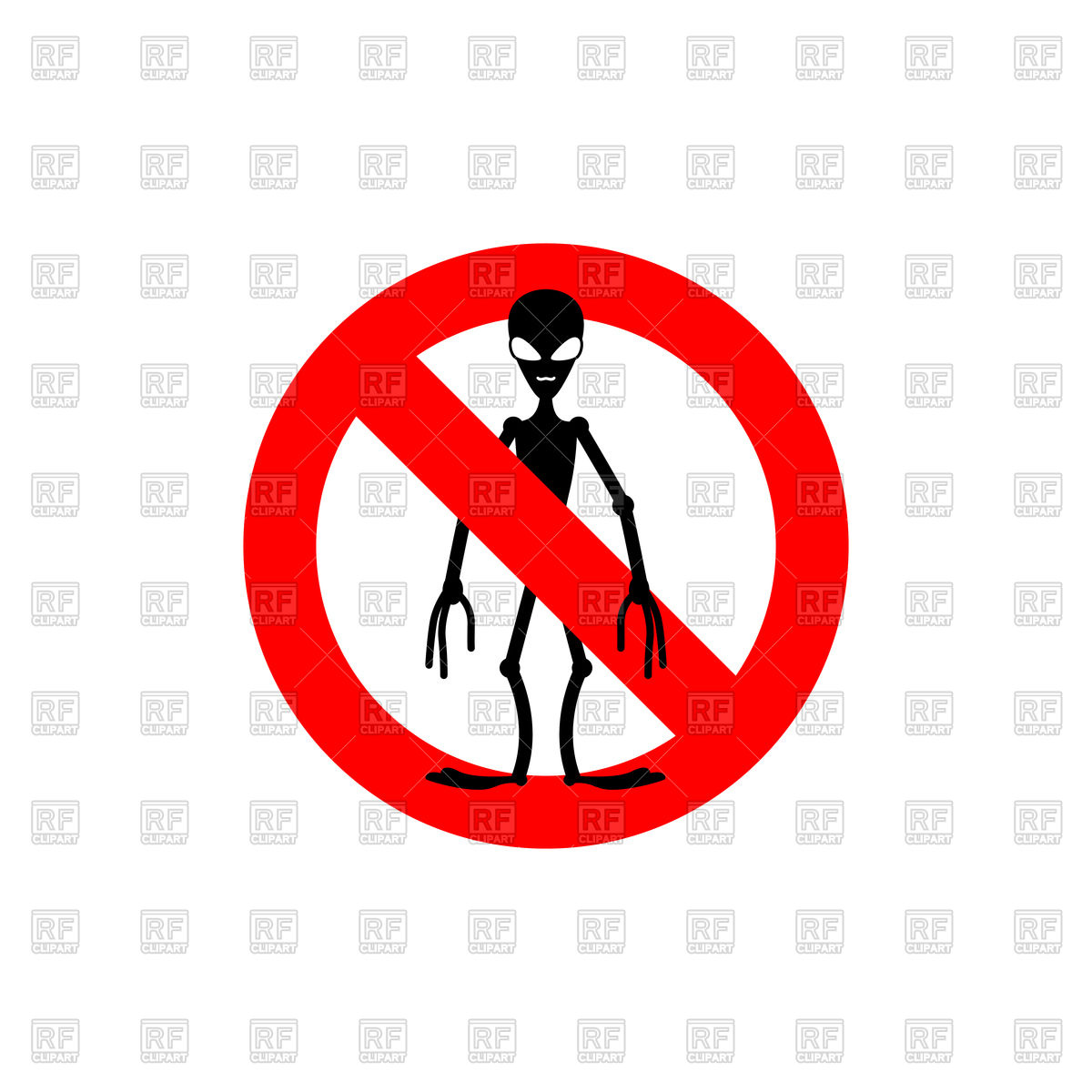 1200x1200 Stop Alien Sign Vector Image Vector Artwork Of Signs, Symbols