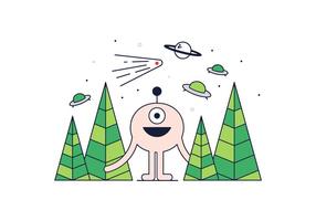 286x200 Alien Free Vector Art