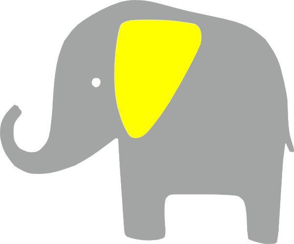 600x498 Elefante Amarillo Clip Art