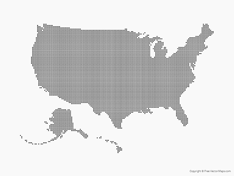 460x345 Vector Maps Of United States Of America Free Vector Maps