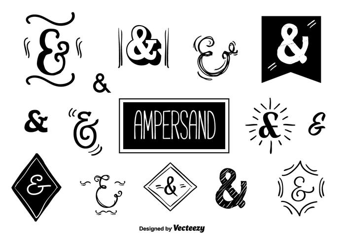 700x490 Ampersands Vector Set