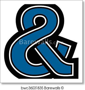 362x382 Art Print Of Ampersand Vector Icon Barewalls Posters Amp Prints