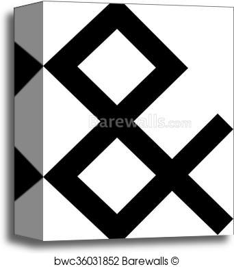 342x390 Canvas Print Of Ampersand Vector Icon Barewalls Posters Amp Prints