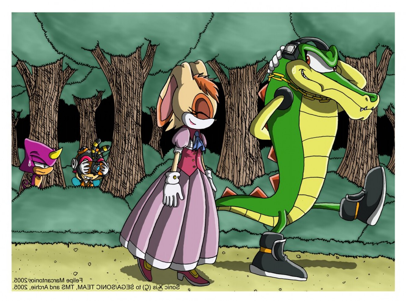 1329x986 Sonic X Vector And Vanilla Shopatcloth