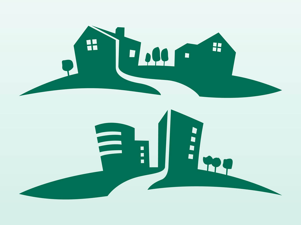 1024x765 13 Apartments And Skyscrapers Vector Images