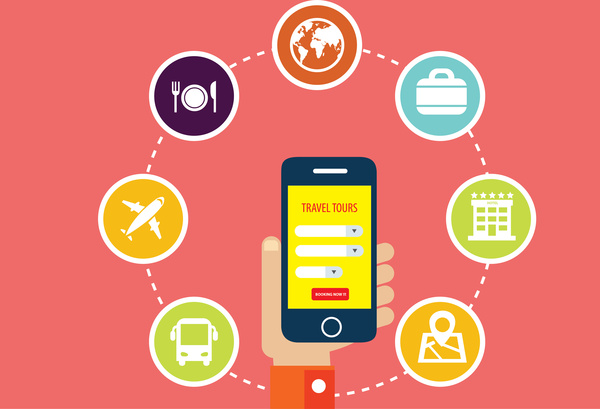 600x409 Travel App Icons Interface Free Vector In Adobe Illustrator Ai