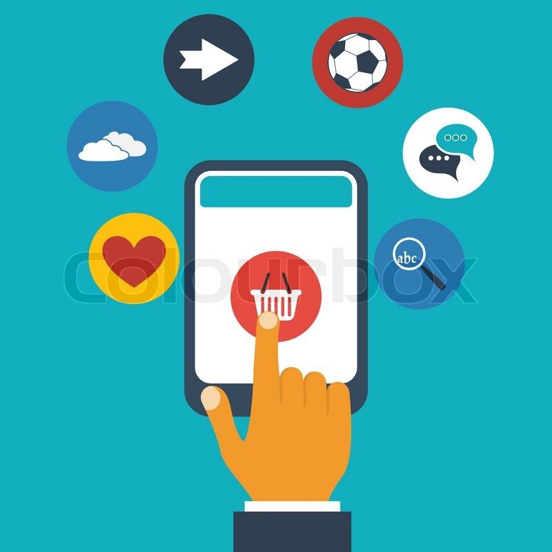 800x800 Vector Mobile App Concept