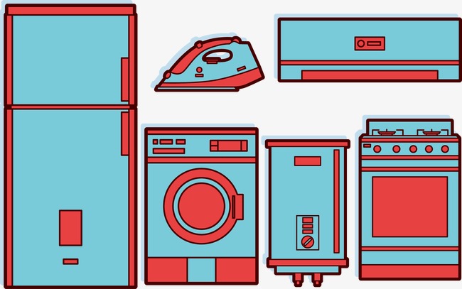 650x407 Vector Household Appliances, Household Appliances, Vector