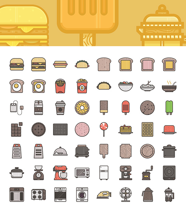 600x689 Food And Appliances Icons